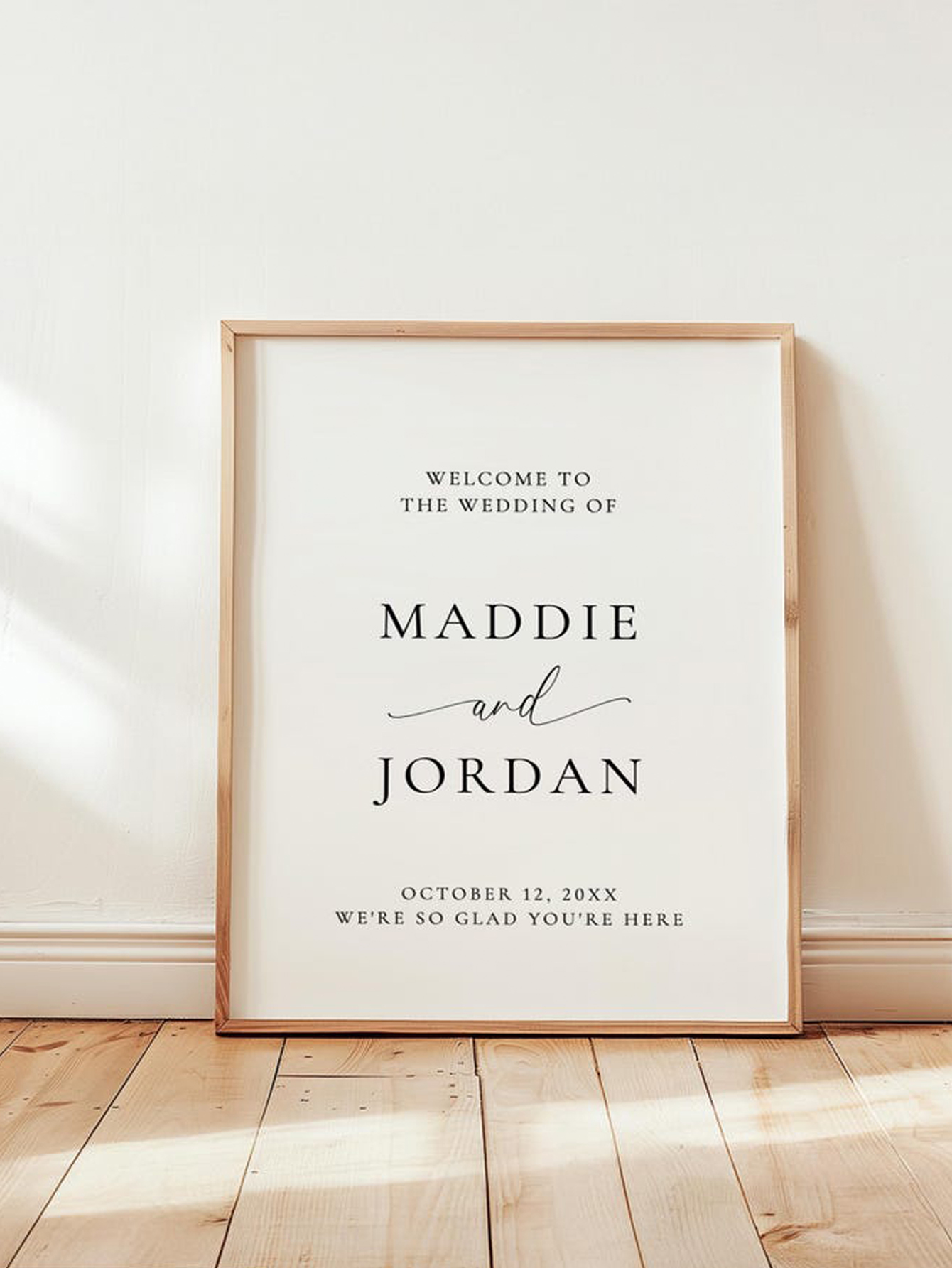 Minimalist Modern Wedding Welcome Sign